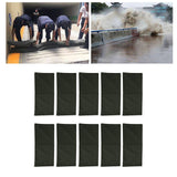 10pcs Flood Sandbags Empty Thickened 600D Polyester Bendable Drawstring Flood Control Bags for Door Garage Basement Dark Green - Extra Image