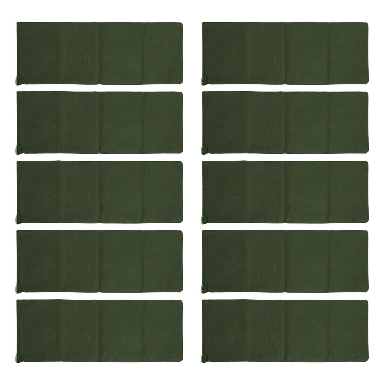 10pcs Flood Sandbags 600D Polyester Flood Prevention Bag Reusable Flood Barrier Bag for House Door Window Garage Basement Dark Green