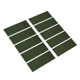 10pcs Flood Sandbags 600D Polyester Flood Prevention Bag Reusable Flood Barrier Bag for House Door Window Garage Basement Dark Green - Front View