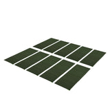 10pcs Flood Sandbags 600D Polyester Flood Prevention Bag Reusable Flood Barrier Bag for House Door Window Garage Basement Dark Green - Rear View