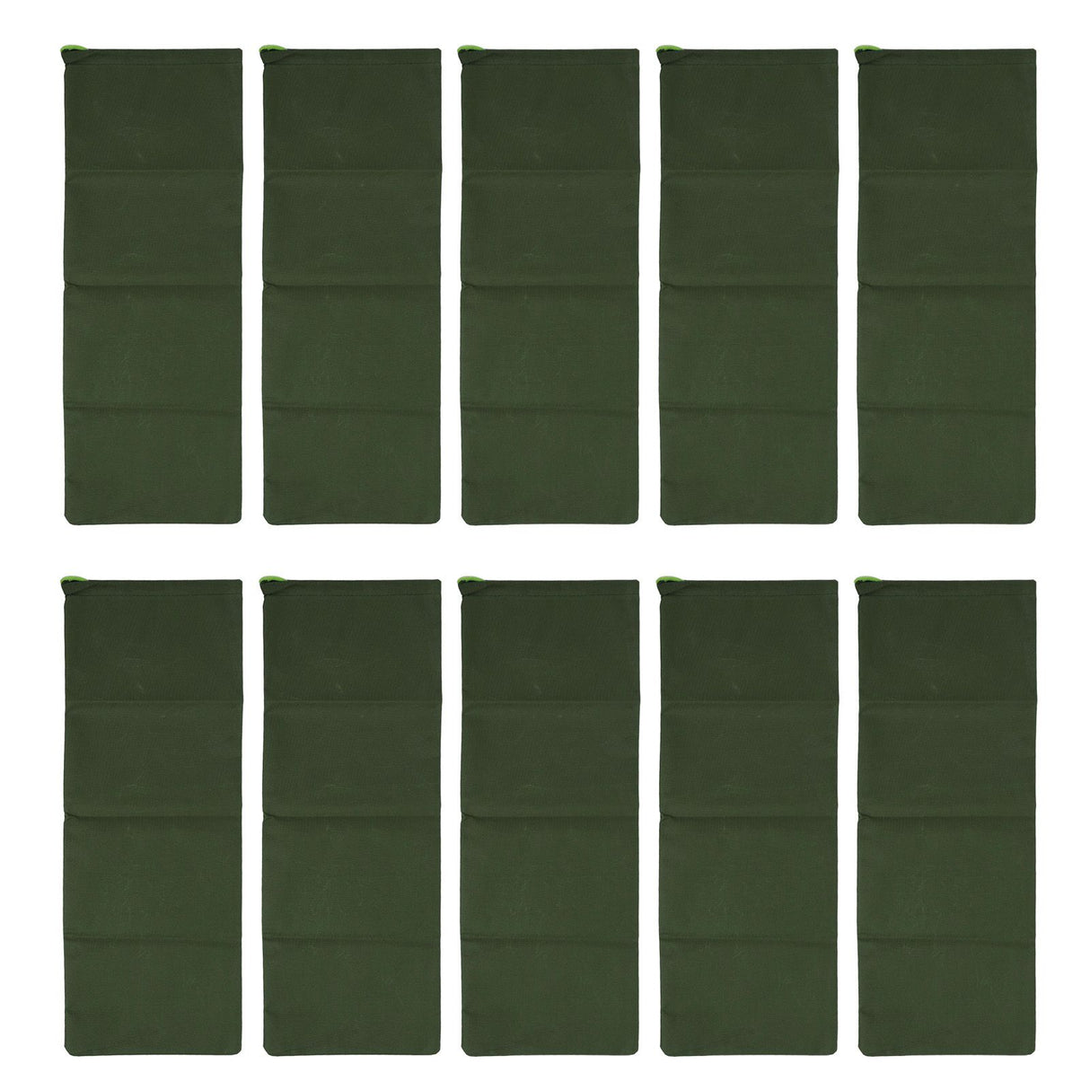 10pcs Flood Sandbags 600D Polyester Flood Prevention Bag Reusable Flood Barrier Bag for House Door Window Garage Basement Dark Green