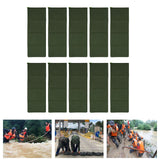 10pcs Flood Sandbags 600D Polyester Flood Prevention Bag Reusable Flood Barrier Bag for House Door Window Garage Basement Dark Green - Extra Image