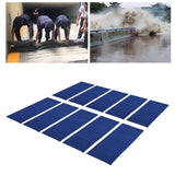 10PCS Flood Prevention Sandbags Drawstring Rain Proof Empty Flood Control Bags for House Door Garage Basement Dark Blue