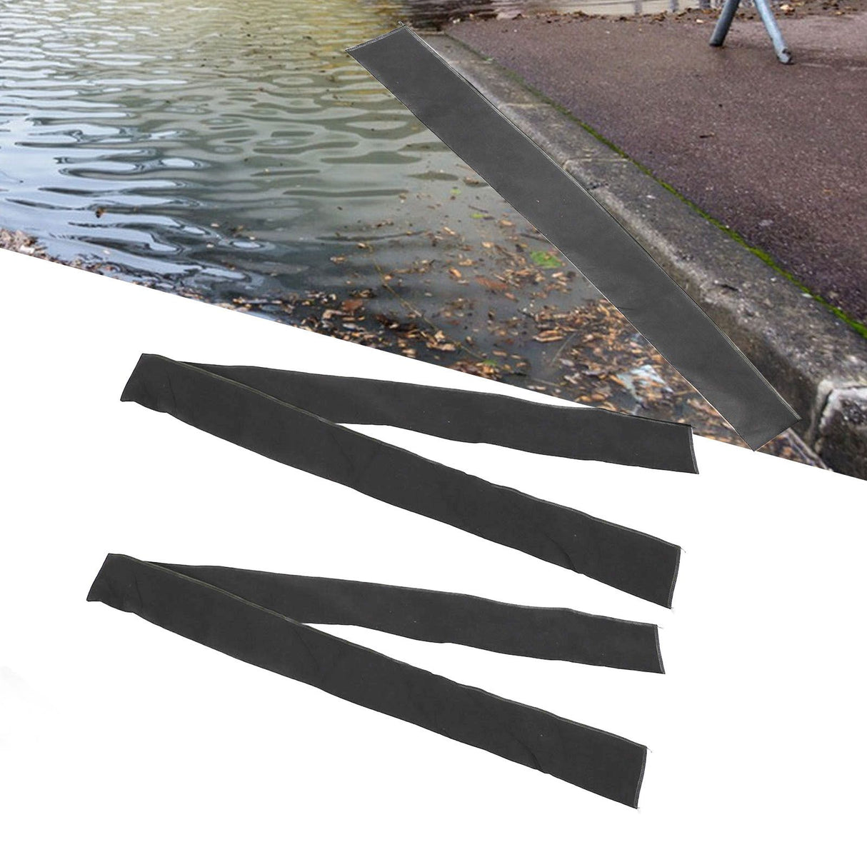 2pcs Flood Barriers Nonwoven Absorbent Resin Water Absorbent Expansion Bag Reusable Dam Bag for Garage Basement