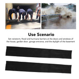 2Pcs 5ft Water Activated Flood Barriers Non Woven Absorbent Resin Double Layer Floor Prevention Bags for Home Door Garage Basement 20x150 - Extra Image