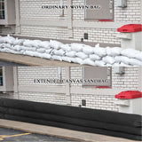 2Pcs 5ft Water Activated Flood Barriers Non Woven Absorbent Resin Double Layer Floor Prevention Bags for Home Door Garage Basement 20x150