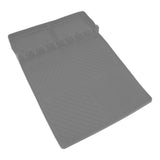 Grill Tools Mat Silicone 8 Slots 16x11.5in Anti Slip Heat Resistant Easy to Clean Griddle Accessories for Kitchen Cooking Grey