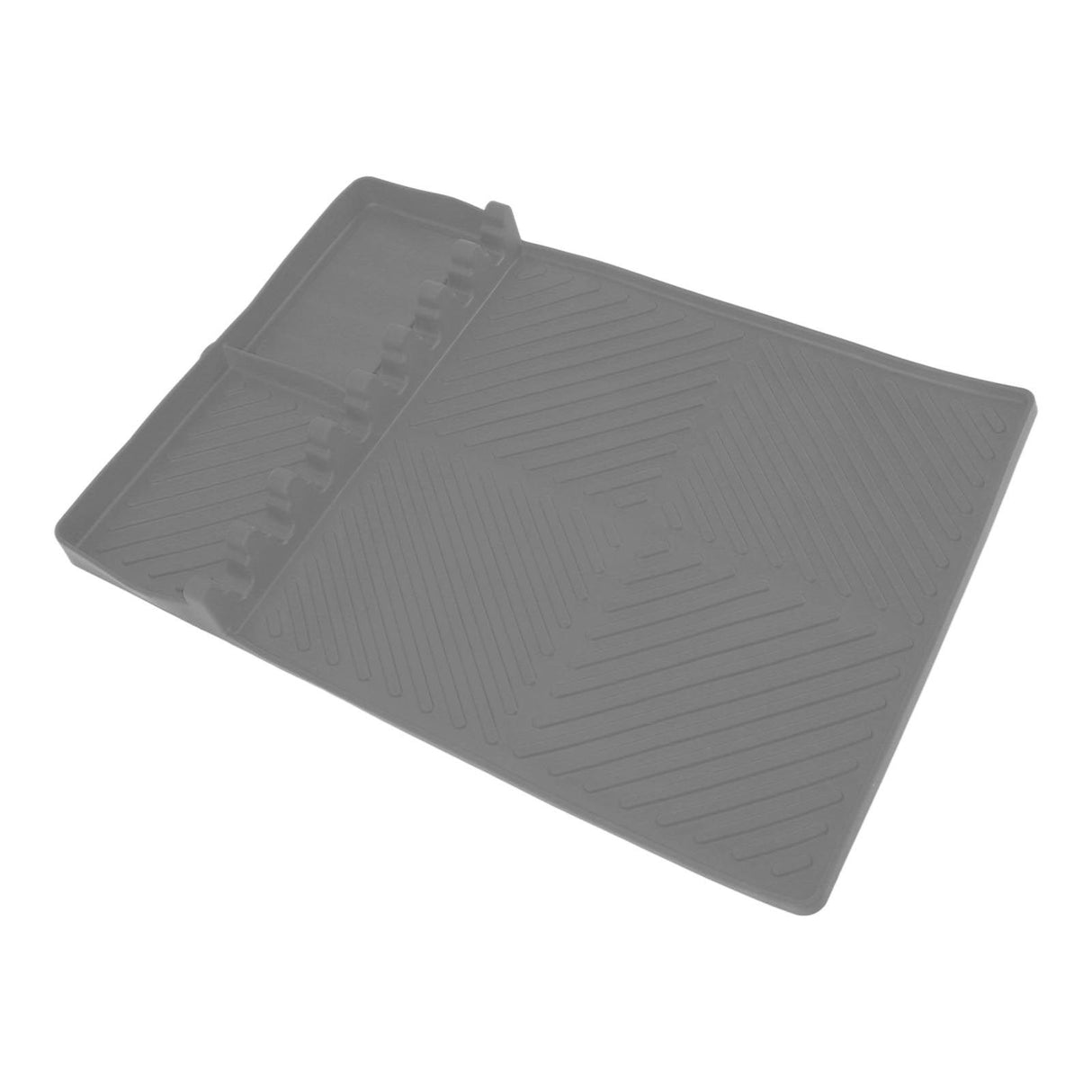 Grill Tools Mat Silicone 8 Slots 16x11.5in Anti Slip Heat Resistant Easy to Clean Griddle Accessories for Kitchen Cooking Grey