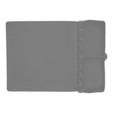 Grill Tools Mat Silicone 8 Slots 16x11.5in Anti Slip Heat Resistant Easy to Clean Griddle Accessories for Kitchen Cooking Grey - Low Angle