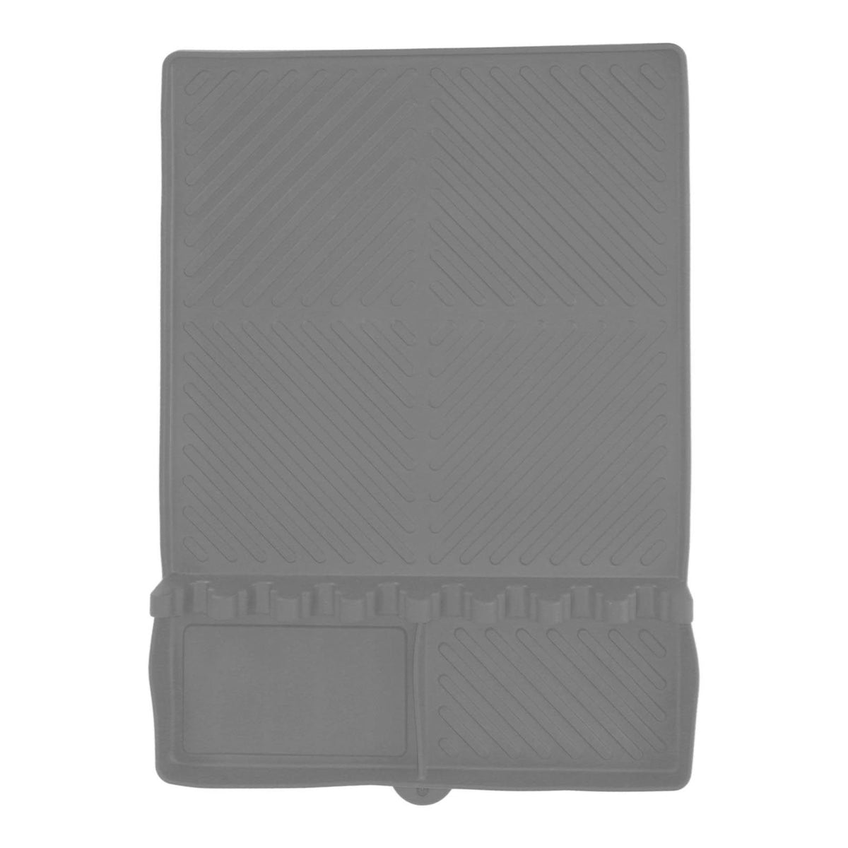 Grill Tools Mat Silicone 8 Slots 16x11.5in Anti Slip Heat Resistant Easy to Clean Griddle Accessories for Kitchen Cooking Grey