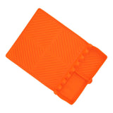 Grill Tools Mat Silicone 8 Slots 16x11.5in Anti Slip Heat Resistant Easy to Clean Griddle Accessories for Kitchen Cooking Orange