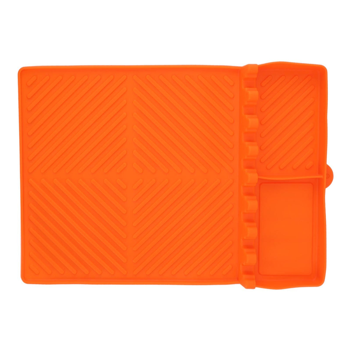 Grill Tools Mat Silicone 8 Slots 16x11.5in Anti Slip Heat Resistant Easy to Clean Griddle Accessories for Kitchen Cooking Orange