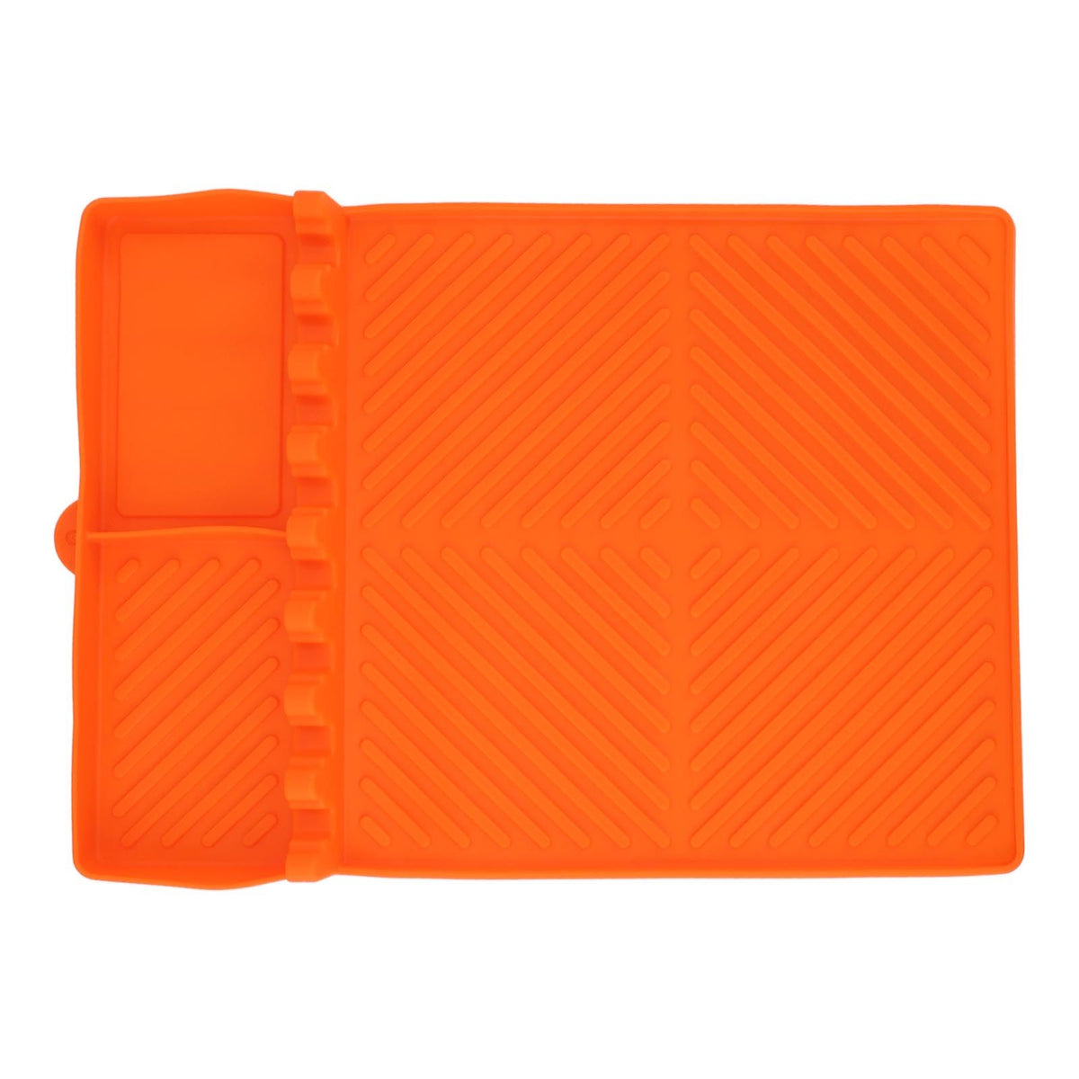 Grill Tools Mat Silicone 8 Slots 16x11.5in Anti Slip Heat Resistant Easy to Clean Griddle Accessories for Kitchen Cooking Orange