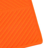 Grill Tools Mat Silicone 8 Slots 16x11.5in Anti Slip Heat Resistant Easy to Clean Griddle Accessories for Kitchen Cooking Orange