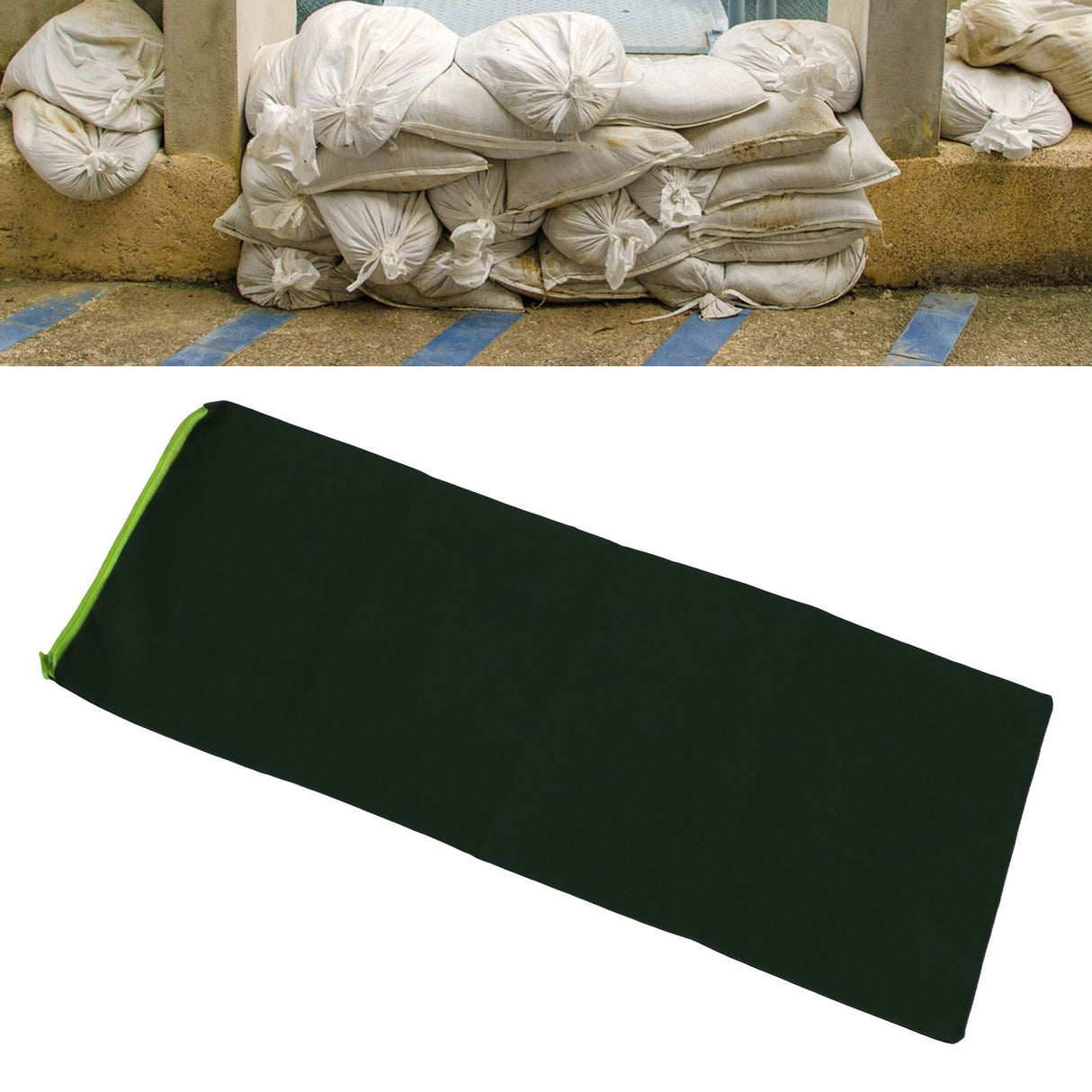 5PCS Flood Barriers Thickened Reusable Zipper Organic Silicone Flood Protection Sand Bags for Home Garage Doors Windows