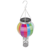 Hot Air Balloon Solar Lantern 600MAH Rainbow Color Automatic On Off Warm Light Outdoor Solar Hanging Lights for Patio Garden Porch - Side View
