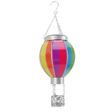 Hot Air Balloon Solar Lantern 600MAH Rainbow Color Automatic On Off Warm Light Outdoor Solar Hanging Lights for Patio Garden Porch - Rear View