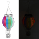 Hot Air Balloon Solar Lantern 600MAH Rainbow Color Automatic On Off Warm Light Outdoor Solar Hanging Lights for Patio Garden Porch - Extra Image
