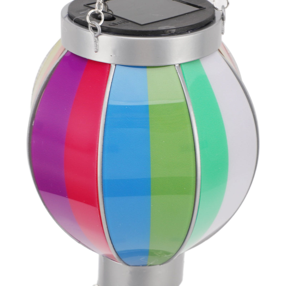 Hot Air Balloon Solar Lantern 600MAH Rainbow Color Automatic On Off Warm Light Outdoor Solar Hanging Lights for Patio Garden Porch