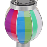 Hot Air Balloon Solar Lantern 600MAH Rainbow Color Automatic On Off Warm Light Outdoor Solar Hanging Lights for Patio Garden Porch