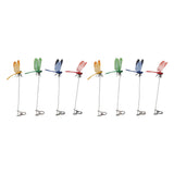 8PCS Fake Dragonfly Clip Waterproof Outdoor 3D Dragonfly Garden Decorative Clips Home Patio Ornaments Crafts
