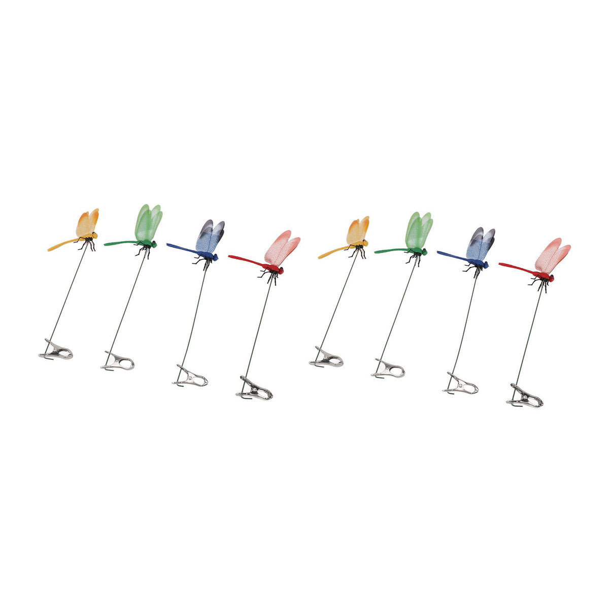 8PCS Fake Dragonfly Clip Waterproof Outdoor 3D Dragonfly Garden Decorative Clips Home Patio Ornaments Crafts