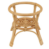 Plant Stand Flower Pot Rack Rattan Minimalist Stable 9.4in Diameter Planter Holder for Indoor Outdoor Garden Patio