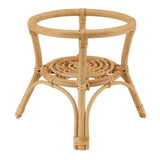 Plant Stand Flower Pot Rack Rattan Minimalist Stable 9.4in Diameter Planter Holder for Indoor Outdoor Garden Patio - Rear View