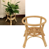 Plant Stand Flower Pot Rack Rattan Minimalist Stable 9.4in Diameter Planter Holder for Indoor Outdoor Garden Patio - Extra Image
