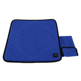 Portable Heated Seat Cushion Adjustable Temperature USB Heating Seat Cushion for Autumn Winter Camping Fishing Sapphire Blue - Front View