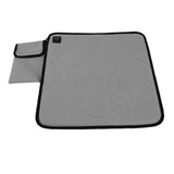 USB Heated Seat Cushion Adjustable Lightweight Heated Stadium Cushion for Camping Fishing Home Office Deep Gray - Front View