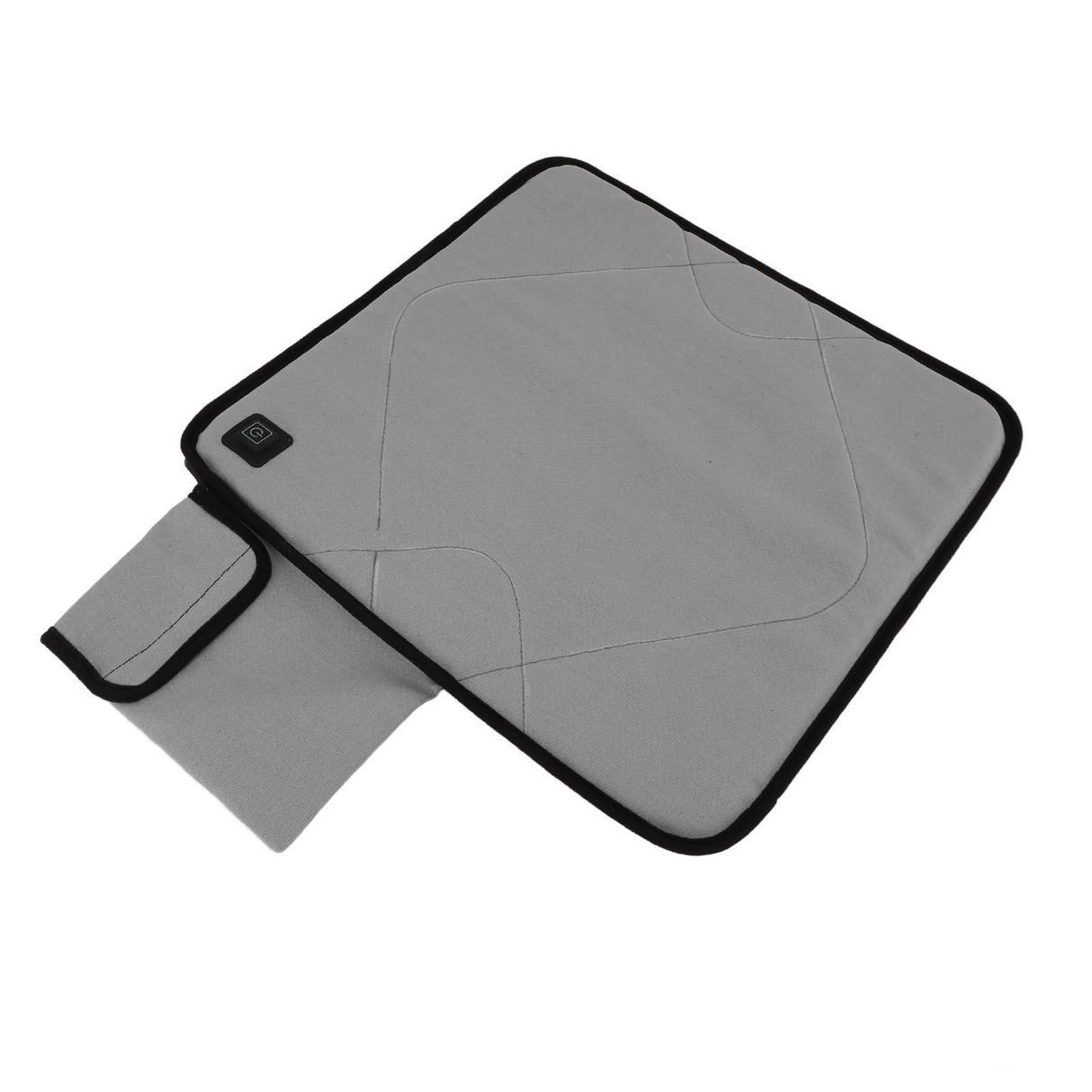 USB Heated Seat Cushion Adjustable Lightweight Heated Stadium Cushion for Camping Fishing Home Office Deep Gray