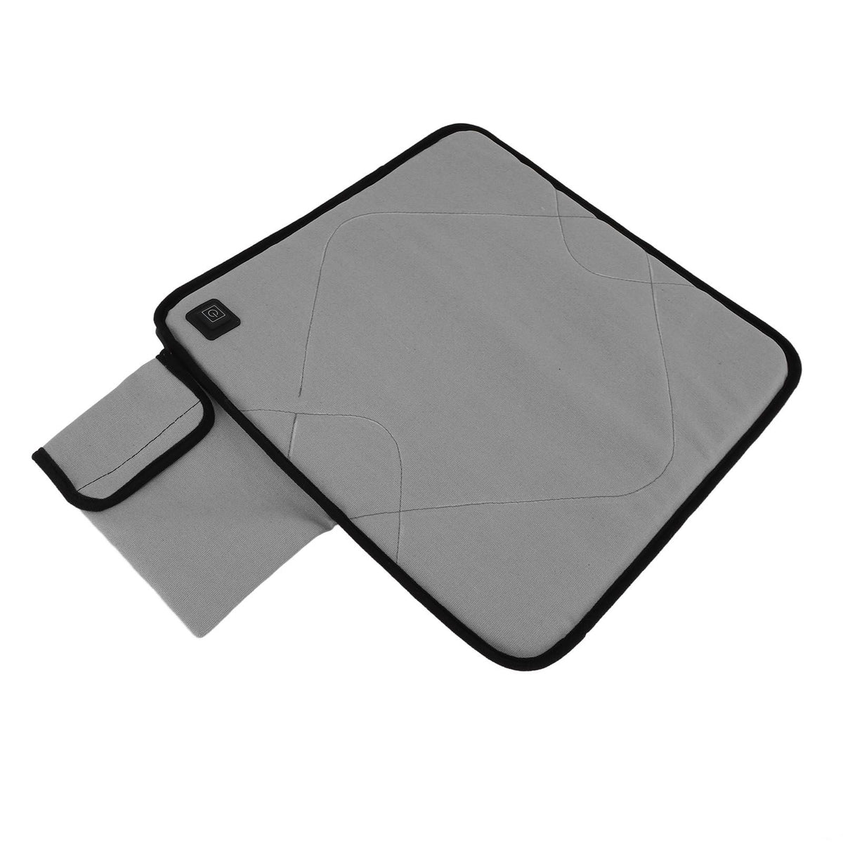 USB Heated Seat Cushion Adjustable Lightweight Heated Stadium Cushion for Camping Fishing Home Office Deep Gray