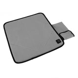 USB Heated Seat Cushion Adjustable Lightweight Heated Stadium Cushion for Camping Fishing Home Office Deep Gray - Close-Up Angle