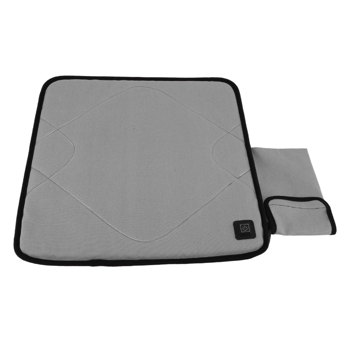 USB Heated Seat Cushion Adjustable Lightweight Heated Stadium Cushion for Camping Fishing Home Office Deep Gray
