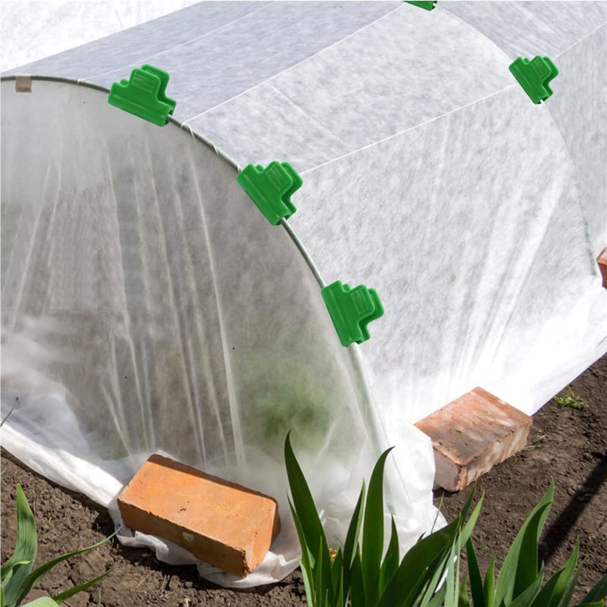 100Pcs 6mm Plastic Greenhouse Film Clamps Pipe Clamps Greenhouse Covering Accessories for Fixing