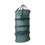 4 Layer Herb Drying Rack with U Shaped Zipper Dark Green Foldable High Elastic Fine Mesh Plant Drying Rack Net for Herbs Plants Seeds