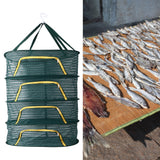 4 Layer Herb Drying Rack with U Shaped Zipper Dark Green Foldable High Elastic Fine Mesh Plant Drying Rack Net for Herbs Plants Seeds - Extra Image