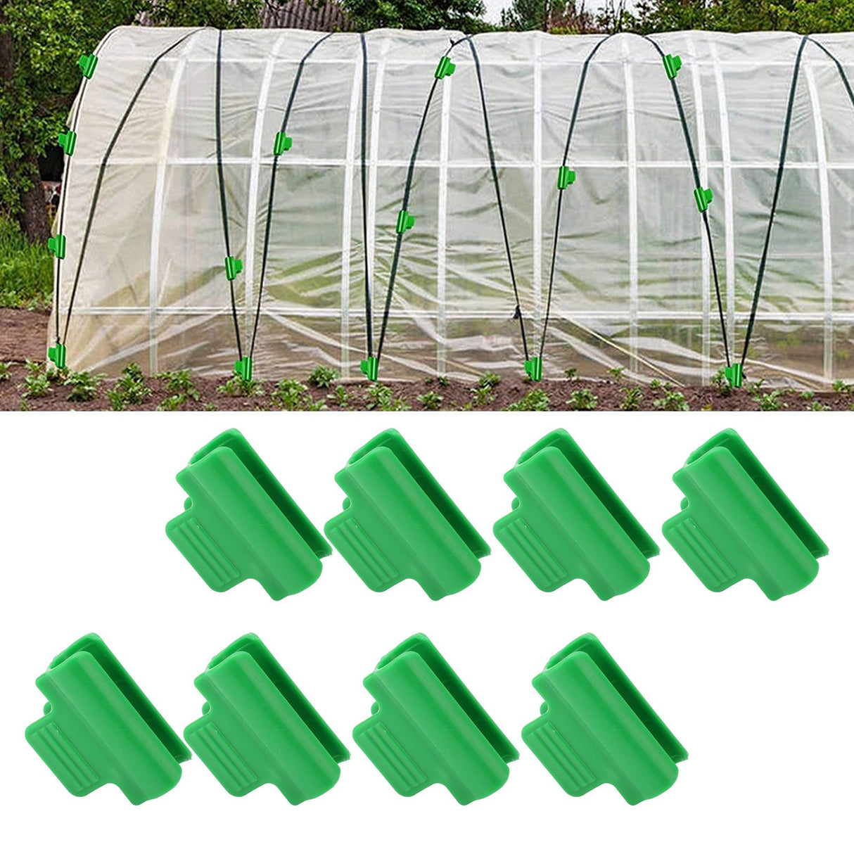 100 PCS Garden Shed Clamps Plastic Stable Versatile Film Shading Net Clips for Greenhouse 11mm/0.43in