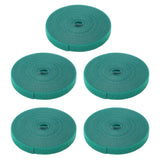 5 Rolls Plant Tie Reusable Cuttable Self Adhesive Hook and Loop Wrap Nylon Garden Strap Tree Tie for Plant Support Straightening Dark Green
