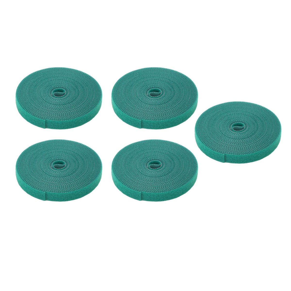 5 Rolls Plant Tie Reusable Cuttable Self Adhesive Hook and Loop Wrap Nylon Garden Strap Tree Tie for Plant Support Straightening Dark Green
