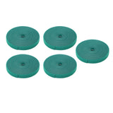 5 Rolls Plant Tie Reusable Cuttable Self Adhesive Hook and Loop Wrap Nylon Garden Strap Tree Tie for Plant Support Straightening Dark Green - Front View