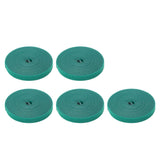 5 Rolls Plant Tie Reusable Cuttable Self Adhesive Hook and Loop Wrap Nylon Garden Strap Tree Tie for Plant Support Straightening Dark Green - Side View