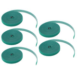 5 Rolls Plant Tie Reusable Cuttable Self Adhesive Hook and Loop Wrap Nylon Garden Strap Tree Tie for Plant Support Straightening Dark Green - Extra Image