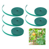 5 Rolls Plant Tie Reusable Cuttable Self Adhesive Hook and Loop Wrap Nylon Garden Strap Tree Tie for Plant Support Straightening Dark Green - Extra Image
