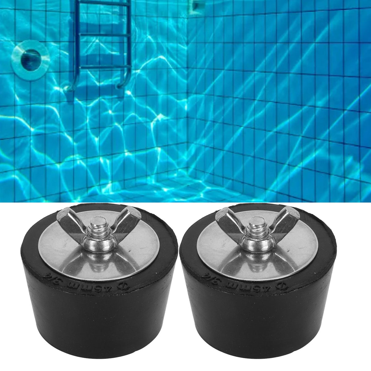 2PCS Pool Winterizing Plug Rubber Stainless Steel Pool Winter Expansion Plugs for Swimming Pool Pipework Winter Fittings 45mm/1.8in