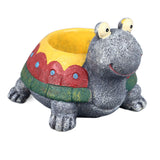 Succulent Planter Tortoise Shape Drainage Holes Stable Base Durable Resin Flower Pot for Cactus Plant Micro Landscape - Side View