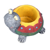 Succulent Planter Tortoise Shape Drainage Holes Stable Base Durable Resin Flower Pot for Cactus Plant Micro Landscape - Close-Up Angle