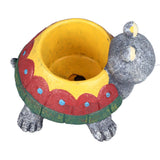 Succulent Planter Tortoise Shape Drainage Holes Stable Base Durable Resin Flower Pot for Cactus Plant Micro Landscape - Low Angle