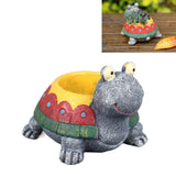 Succulent Planter Tortoise Shape Drainage Holes Stable Base Durable Resin Flower Pot for Cactus Plant Micro Landscape - Extra Image